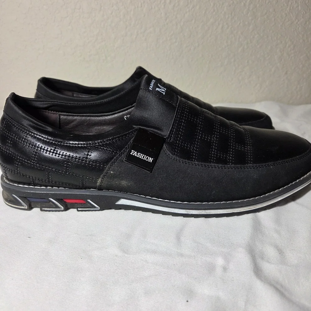 Cosidram Mens Black Slip On Loafers Casual Sport Shoes CN47 S1595